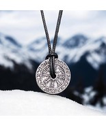 Nordic Vegvisir Pendant with Rune Circle Design | Viking-Inspired Jewelry - $422.44 MXN