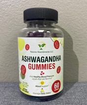 Natures Nourishments Ashwagandha Gummies 60 Count Non GMO, Gluten and So... - $11.99