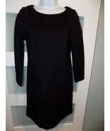 J.Crew LS Black Back Zip Scoop Neck Sheath Dress Size XS NEW - $35.60