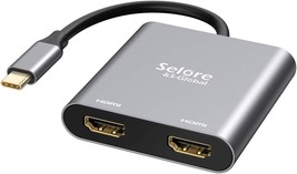  S Global USB C to Dual HDMI Adapter 4K 60hz C to HDMI Converter for Pro A - £38.73 GBP