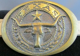 Rare 1977 Texas Longhorn Heritage Mint Registered Collection Brass Belt Buckle - $65.00