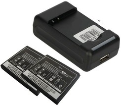 2x Batteria E Muro USB Caricabatteria per LG Thrill P925 Optimus 3D P920 FL-53HN - £29.75 GBP