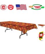 2-Pack Fall Leaf Plastic Table Covers - Perfect for Thanksgiving Gatherings - $526.10 MXN