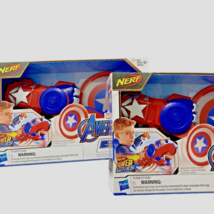 2 Nerf Power Moves Marvel Avengers Captain America Shield Sling Disc NEW - £22.10 GBP