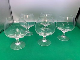 Set of 5 Rosenthal Crystal IRIS FROSTED Brandy Glasses - $109.99