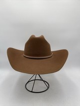 Stetson Hobbs 6X Felt Cowboy Hat 7 Chestnut Size 7 3/8 - £128.77 GBP