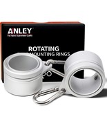 Anley 2pcs 1&quot; Aluminum Flagpole Mounting Rings Set Anti Wrap 360° Rotata... - £10.94 GBP