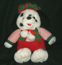 12" Vintage Tb Trading Christmas Dalmatian Puppy Dog Stuffed Animal Plush Toy - $28.50