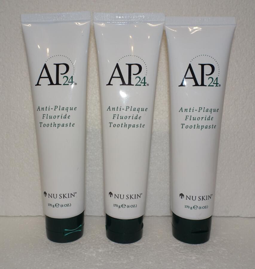 Three pack: Nu Skin Nuskin AP 24 Anti-Plaque Fluoride Toothpaste 170g 6oz x3 - $45.00