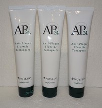 Three pack: Nu Skin Nuskin AP 24 Anti-Plaque Fluoride Toothpaste 170g 6oz x3 - £35.41 GBP
