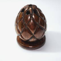 Vintage Solid Wood Pineapple Pattern Pen Pencil Nut Pick Holder Display ... - $8.98