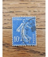 France Stamp Republique Francaise 10c Used Blue - $1.99