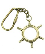 NauticalMart Wheel Brass Magnifying Keychain - $485.70 MXN