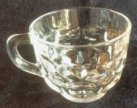 Clear Glass Punch Cup Handle Drinking Cup Anchor Hocking Georgian - £5.50 GBP