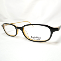 Lido West Gloss Black Over Gold Eyeglasses FRAMES - Striper 47-19-140 NWOT - $16.80