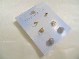 Inspired Life Gold-Tone 3-Pc. Set Geometric Stud Earrings Em410 - £7.52 GBP