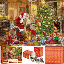 1008 Pc Christmas Jigsaw Puzzle Advent Calendar 2024, 24 Days, Family Gift - €13,03 EUR