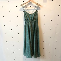 M - Outerknown Green Floral Print La Luna Carnation Strappy Midi Dress 0212KO - £48.11 GBP