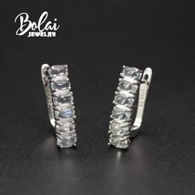 Ling silver natural aquamarine earrings suitable for everyday wear simple style jewelry thumb200
