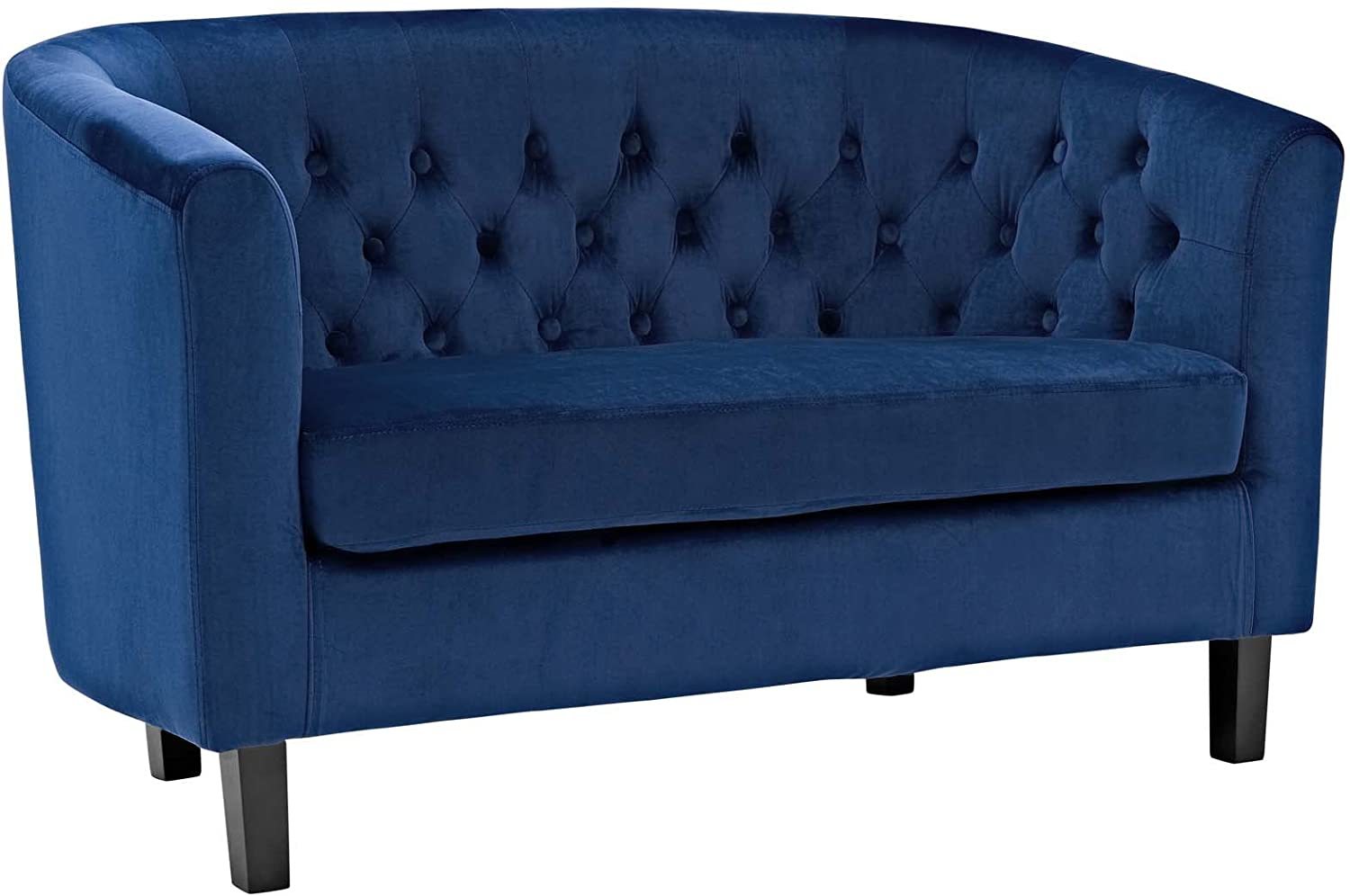 Modway EEI-2615 Prospect Velvet Upholstered Contemporary Modern Loveseat In Navy - $496.99