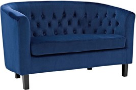 Modway EEI-2615 Prospect Velvet Upholstered Contemporary Modern Loveseat In Navy - $514.99