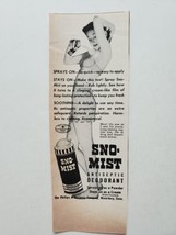 Sno-Mist Antiseptic Deodorant Woman Lingerie 1941 Vintage Print Ad - €8,65 EUR