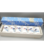 Vintage Japan Kotobuki Cups Porcelain Set 6 In Box Floral Japanese Flowe... - £31.35 GBP