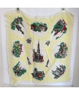 Brussels Belgium Souvenir Scarf Rolled Edge Yellow White Green Red 22in ... - £11.70 GBP