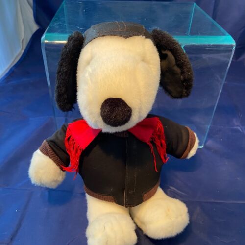 Primary image for Vintage Snoopy Red Baron Peanuts Flying Ace 12" Stuffed Toy Doll Plush Soft