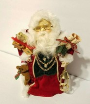 Old World 16&quot; Santa Christmas Tree Topper Tabletop Holiday Decoration Vintage  - £20.09 GBP