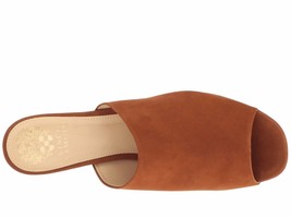 Vince Camuto Basilia Leather Slip-On Peep Toe Block Heel, Sizes 6-11 Maple Brown - £71.73 GBP