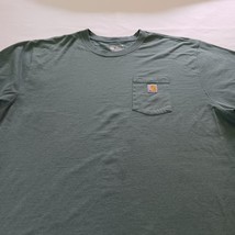 Carhartt Loose Fit K87-M Mens Green Cotton Blend T-Shirt Pocket Short Sleeve 4XL image 8