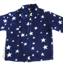 GAP Vintage 90s Girls Boys Fleece Jacket Size XS (6-7) Navy Top Front Zi... - £13.80 GBP