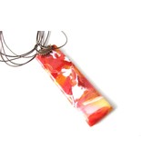 Multi colored Sherbet Column pendant Polymer Clay Necklace casual Fashio... - £18.90 GBP