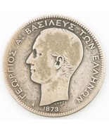 1873 Grèce 2 Drachmai, Fin Pièce de Monnaie - $99.36 CAD