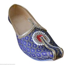 Men Shoes Jutti Wedding Indian Handmade Loafers Groom Punjabi Mojaries US 6-12  - £43.95 GBP