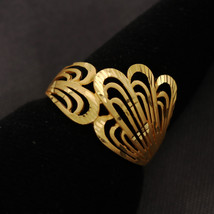 22 Carat Seal Truthful Gold Filigree Rings Size US 7 Son New Year&#39;s Eve Jewelry - £491.88 GBP