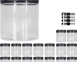 16Oz Clear Plastic Jars With Lids, Airtight Container Ideal For Dry Food... - $41.99