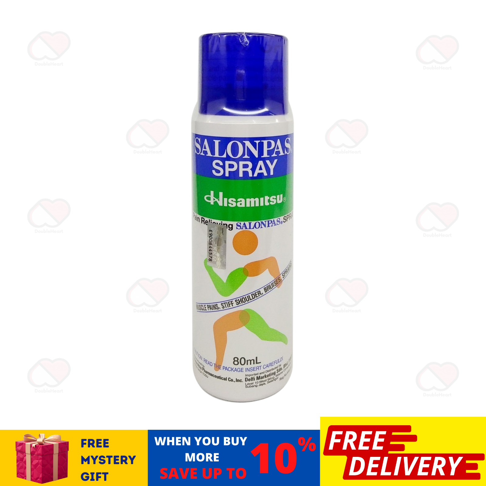 Salonpas Sport Spray Muscle &amp; Joint Pain Fast Relief 80ml FREE SHIPPING - $26.03