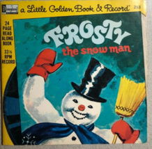 FROSTY THE SNOWMAN (1972) Disneyland softcover book with 33-1/3 RPM record - $14.84