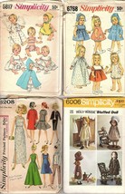 Lot Of 4 Vintage Doll Patterns - Barbie, Giggles, Holly Hobbie, Ginny Baby, More - £15.58 GBP