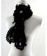 Lace Scarf, Crochet, Knit, Handmade, Gift, Lariat, Winter, Fashion - £21.79 GBP