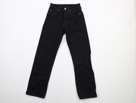 Vtg 90s Levis 501xx Womens 24x28 Distressed Button Fly Original Fit Jeans Black - £69.73 GBP