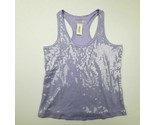 Aeropostale women&#39;s tank top shirt size medium purple sequins poly-cotto... - $15.83