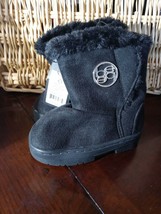 Bebe Black Boots Size 6 Toddlers - £35.77 GBP