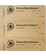 1920 Federal Trust Checks Lot of 3 City Hotel Waterville Maine 671-673 F... - $549.97 MXN