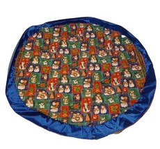 Vintage 53&quot; Round Christmas Table Cover Tablecloth Tree Skirt Snowmen - $15.00