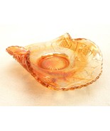 Vintage Marigold Glass Dish w/Curved Sides, Bonbons, Candy, Mints, Trink... - £15.62 GBP