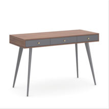 47&quot; Modern Desk with 3 Drawers Mid Century - $194.62