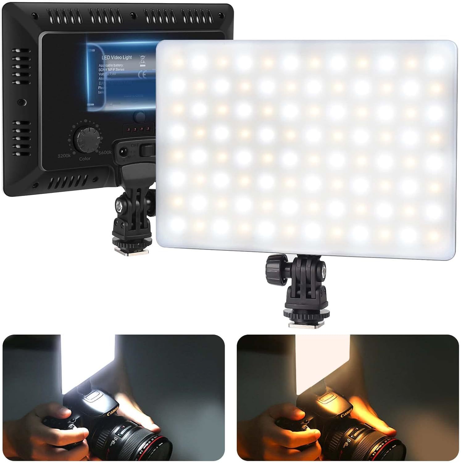 Mettlelite Sl100D Led Video Light Bi-Color On Camera Continuous Dimmable - $42.98